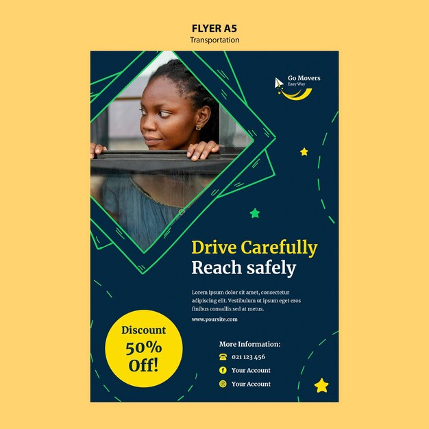 transportation service flyer template