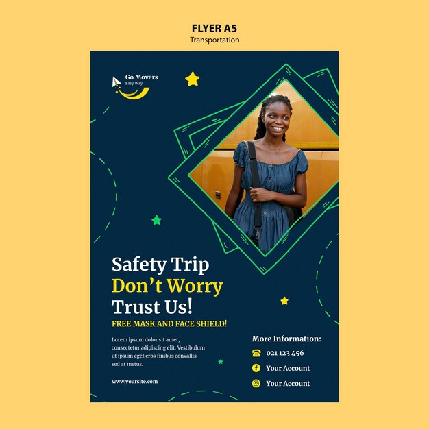 transportation service flyer template