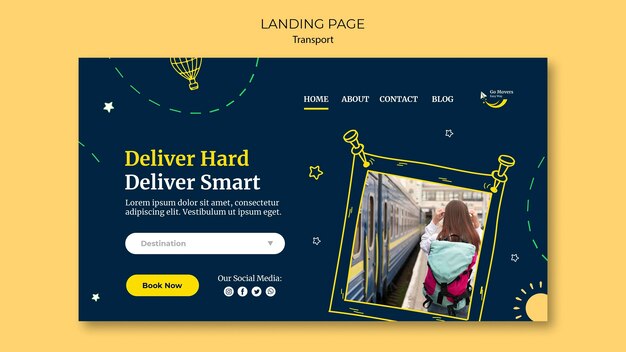 transportation service landing page