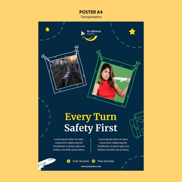 transportation service poster template