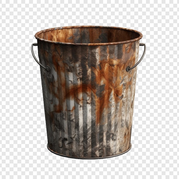 Free PSD trash can isolated on transparent background