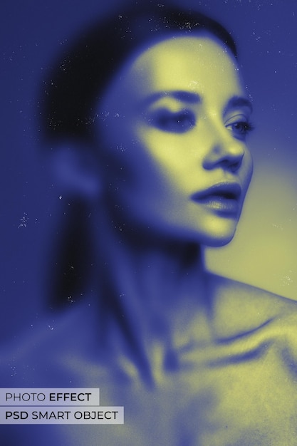Translucent Glass Photo Effect – Free PSD Template Download