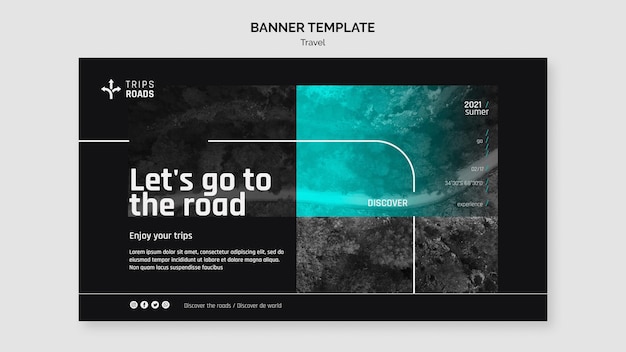 Free PSD travel adventure banner template