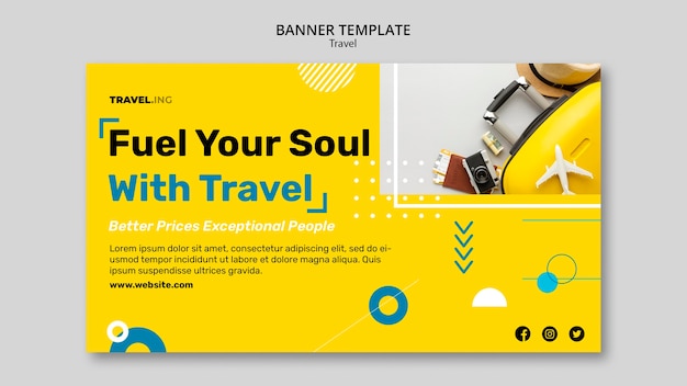 Free PSD travel adventure banner template