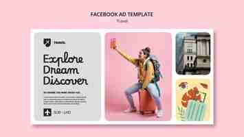 Free PSD travel adventure facebook template