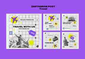 Free PSD travel adventure instagram posts