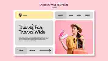 Free PSD travel adventure landing page template