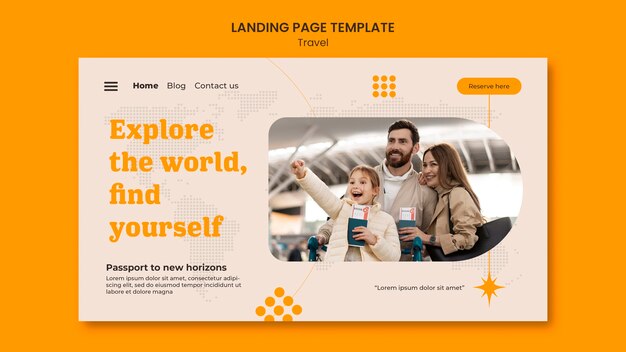 travel adventure landing page template