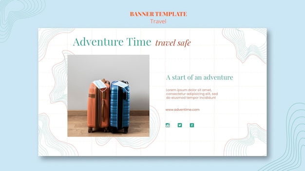 Free PSD travel agency ad banner template