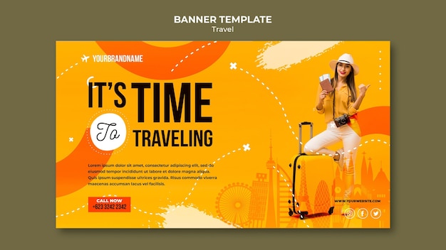 Free PSD travel agency banner template