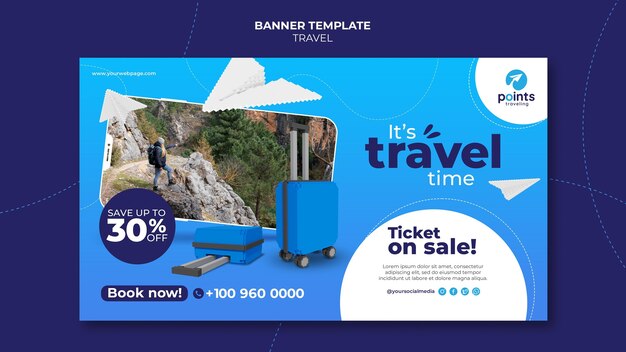 Travel agency banner template