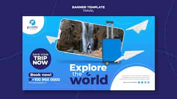 Free PSD travel agency banner template