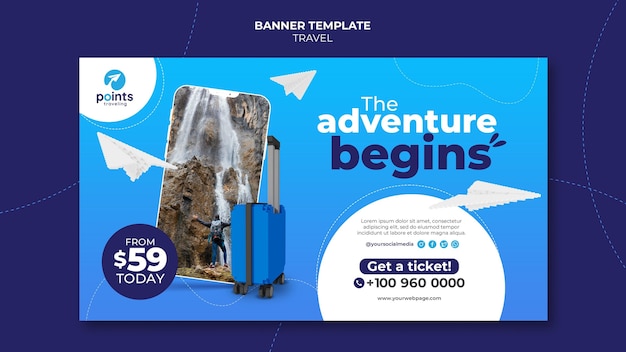 Travel agency banner template