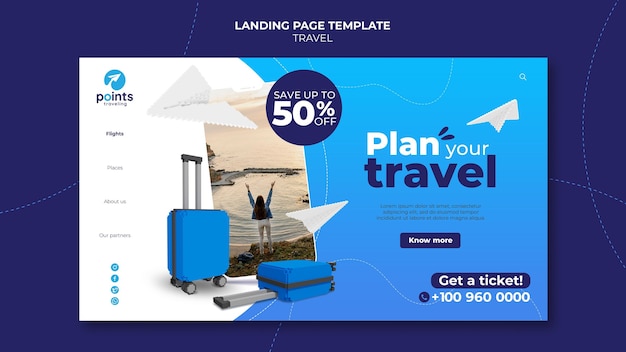 Free PSD travel agency landing page