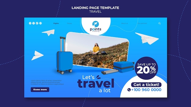 Free PSD travel agency landing page