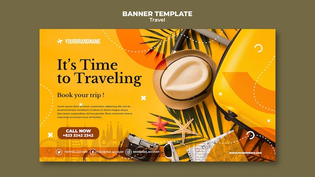 Banner modello di agenzia di viaggi