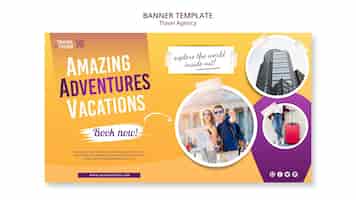 Free PSD travel agency template banner