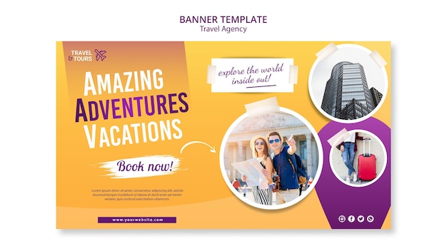 Travel agency template banner