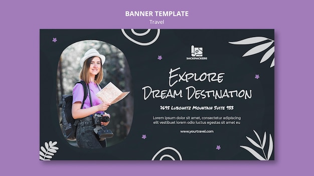 Travel agency template banner