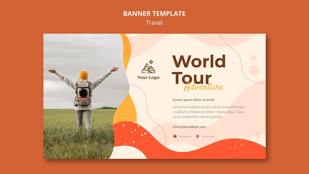 Free PSD travel banner template