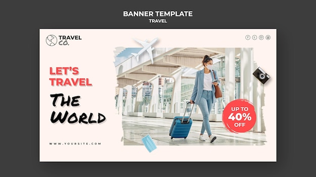 Travel banner template