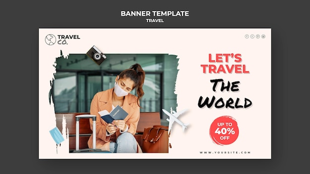 Free PSD travel banner template