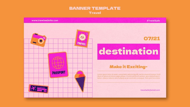 Travel banner template