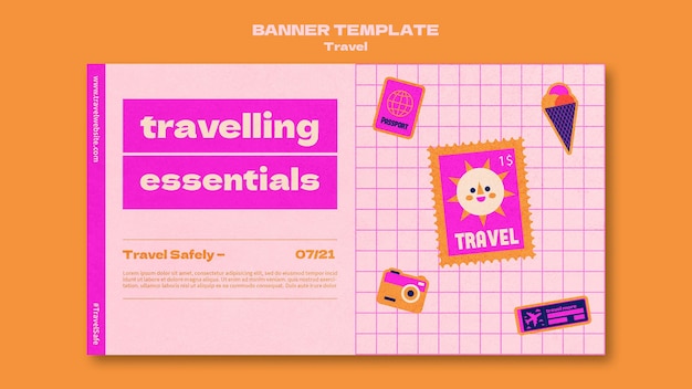 Travel banner template