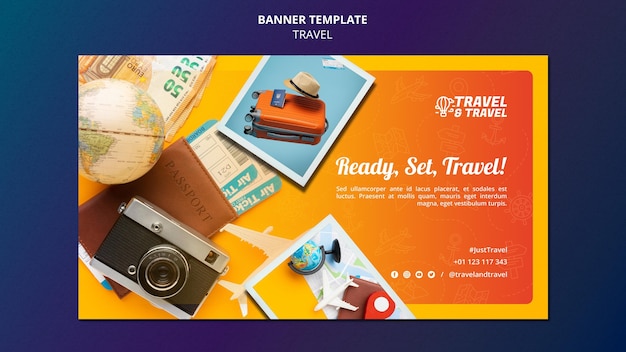 Free PSD travel banner template