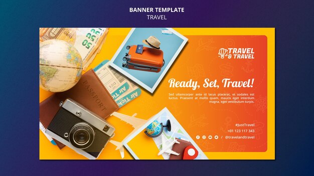 Travel banner template