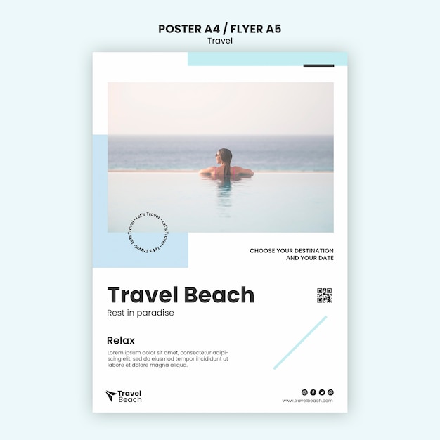 Beach Flyer Template – Free PSD Download