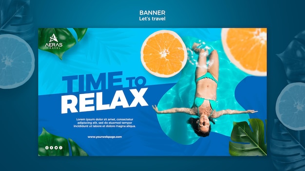 Free PSD travel concept banner template