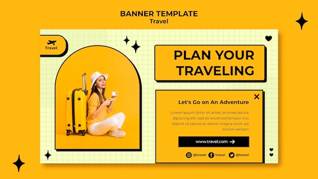Free PSD travel concept banner template