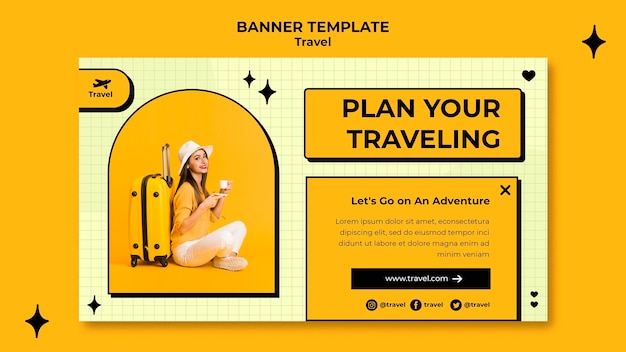 無料PSD 旅行コンセプトバナーテンプレート