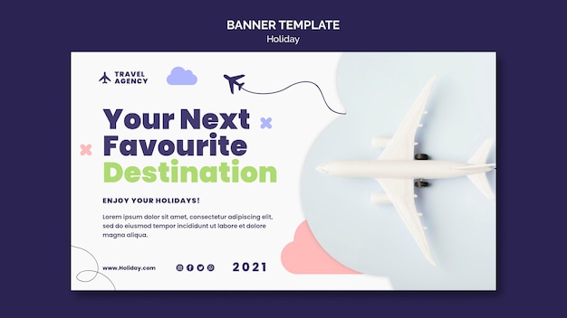 Free PSD travel concept banner template