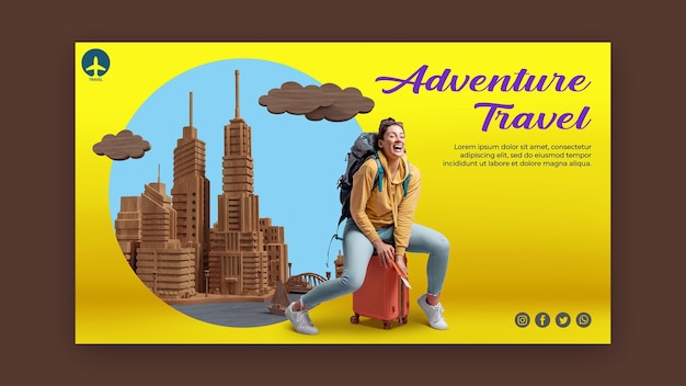 Travel concept landing page template