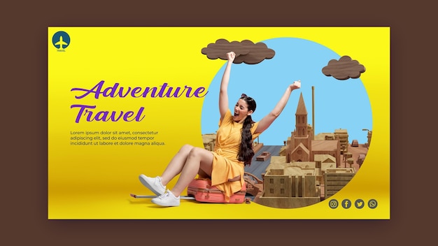 Free PSD travel concept landing page template