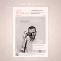 Free PSD travel cover newspaper template