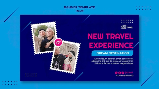 Free PSD travel design template of banner