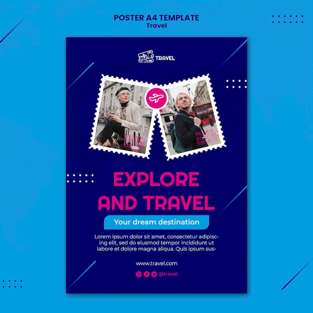 travel design template of poster
