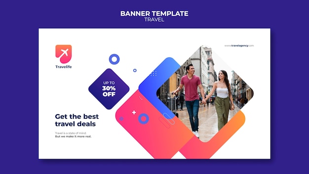 Travel discount banner template