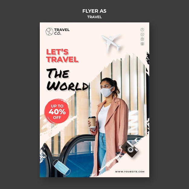 Travel flyer template