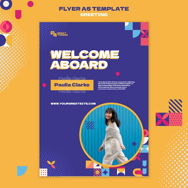 Travel greeting flyer template