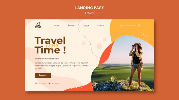 Travel landing page