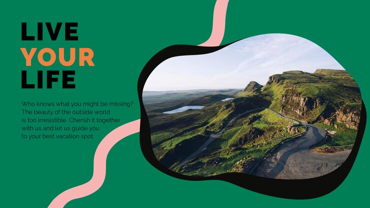 Free PSD travel mountain marketing template psd presentation for agencies
