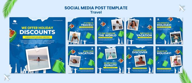 Travel planning social media post template