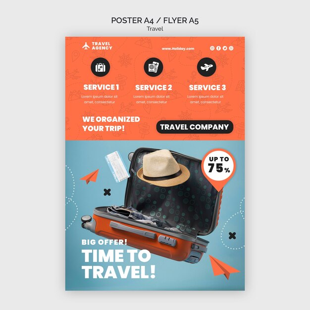 travel poster design template