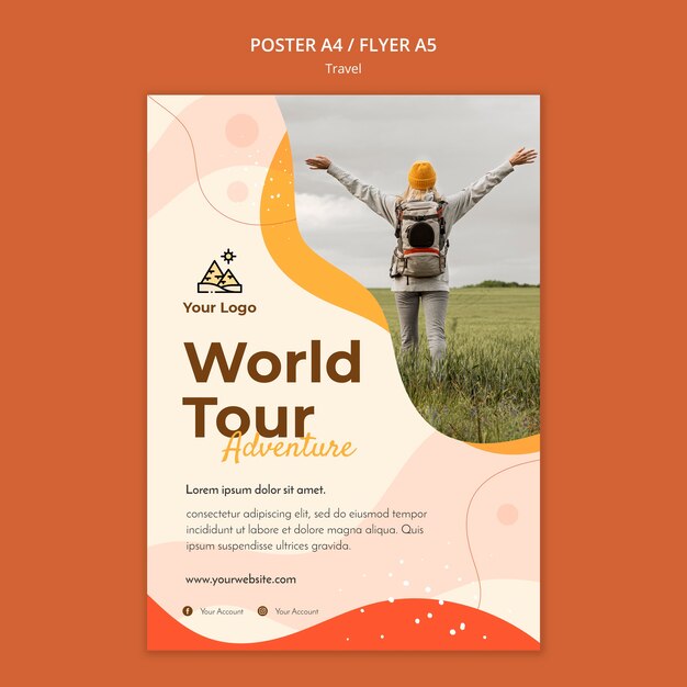 Travel poster template