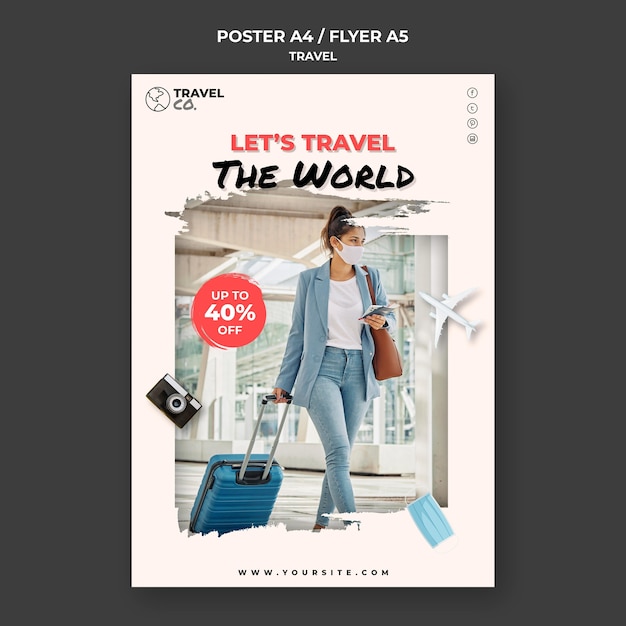 Travel poster template