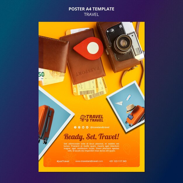 Travel poster template